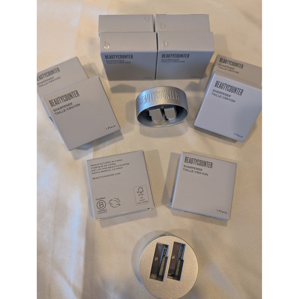 Beautycounter Cosmetic Sharpener Dual Blade for Eye and Lip Pencils Silver New - Picture 2 of 6